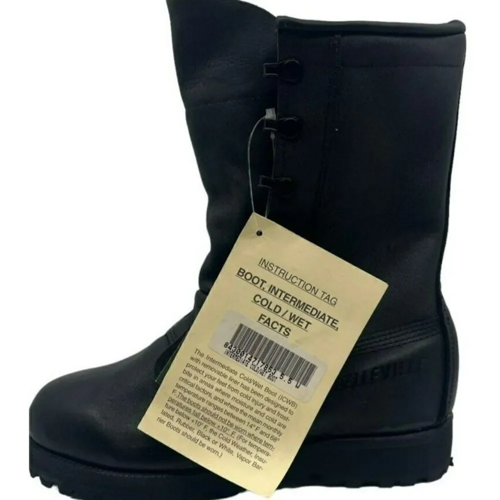 Belleville COLD/WET Intermediate Black VIbram Goretex 5.5  WIDE NEW WITH TAGS